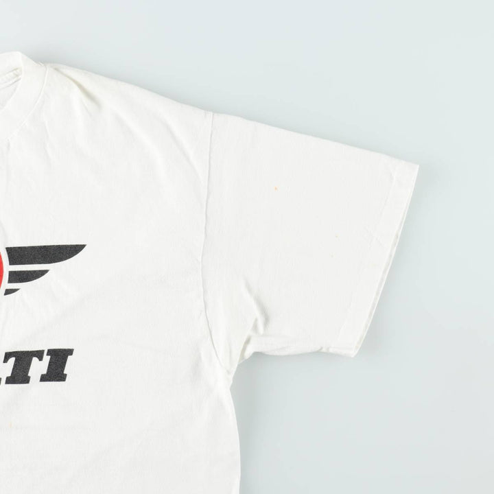 90'S Hanes BEEFY-T Advertising T-shirt Made in USA Men's XL Vintage cotton white type Vintage Second Hand