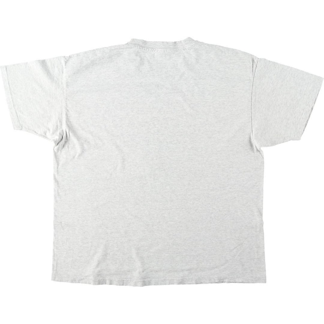 90'S Hanes Heavyweight Print T-Shirt, Men's XL equivalent, Vintage cotton gray type Vintage Second Hand