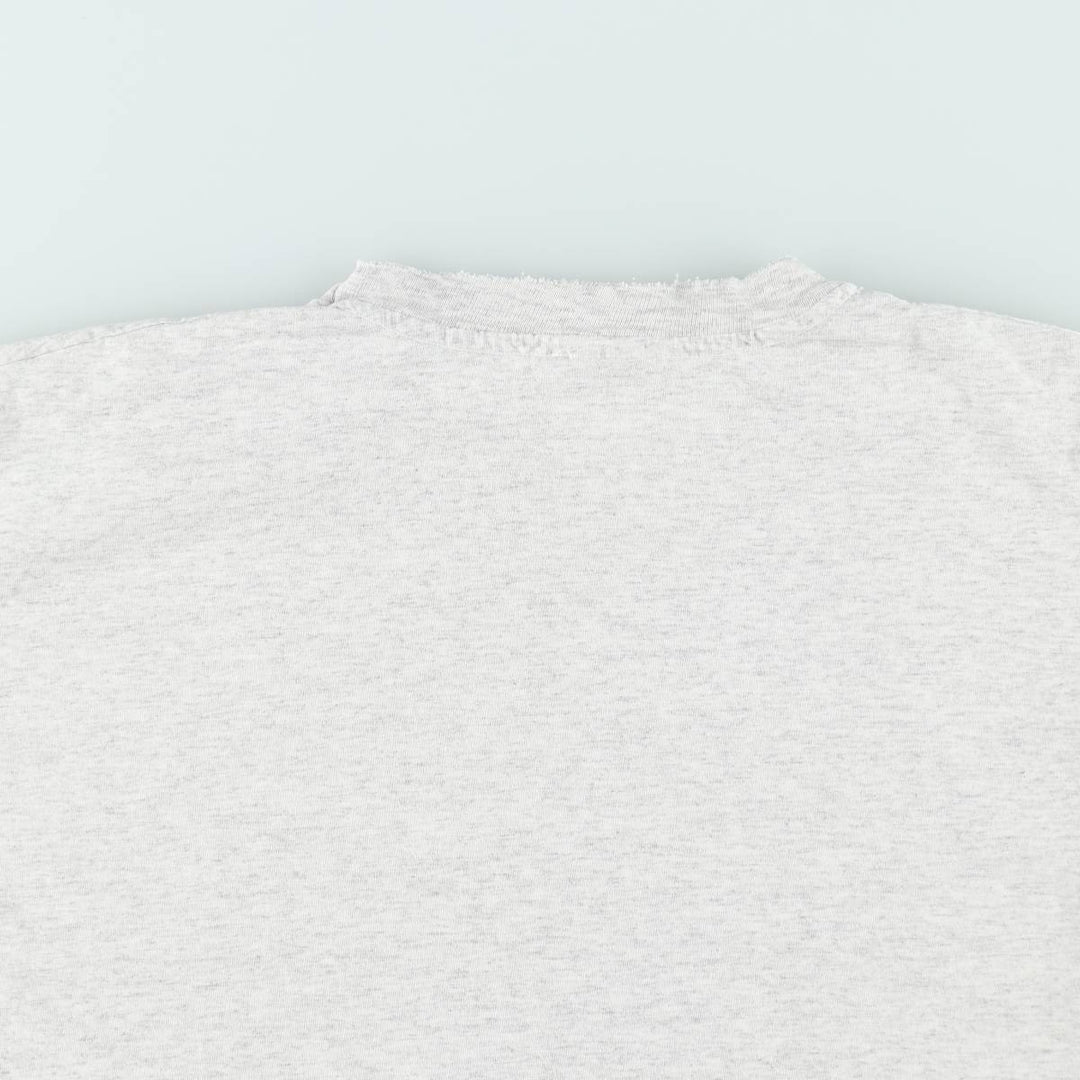 90'S Hanes Heavyweight Print T-Shirt, Men's XL equivalent, Vintage cotton gray type Vintage Second Hand