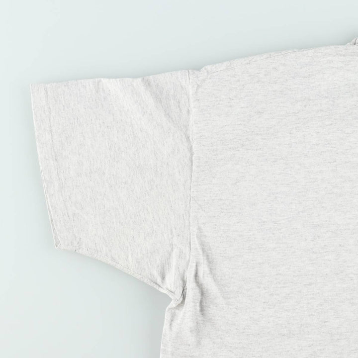 90'S Hanes Heavyweight Print T-Shirt, Men's XL equivalent, Vintage cotton gray type Vintage Second Hand