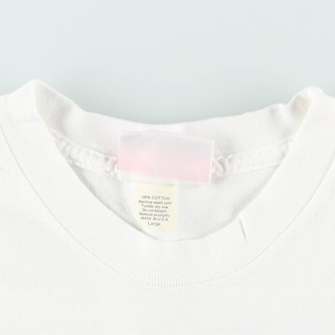 90'S Preferred Sportswear Print T-Shirt, Made in USA, Men's Size L (Equivalent), Vintage cotton white type Vintage Second Hand