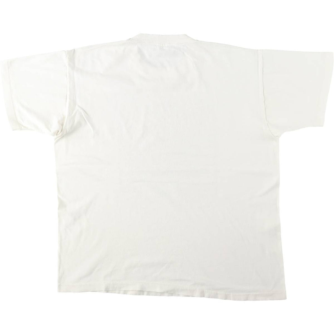 90'S Fruit of the Loom printed T-shirt, made in the USA, men's XL size, vintage cotton white type Vintage Second Hand