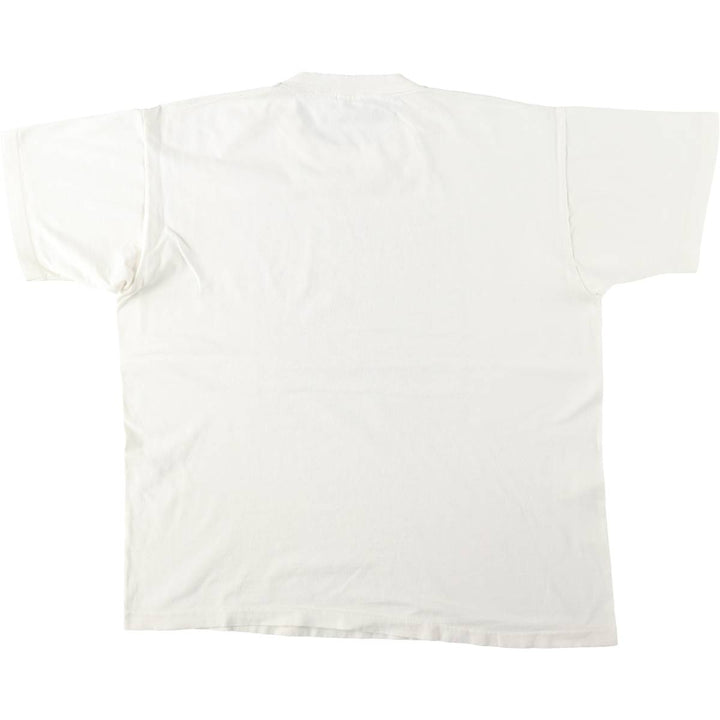 90'S Fruit of the Loom printed T-shirt, made in the USA, men's XL size, vintage cotton white type Vintage Second Hand