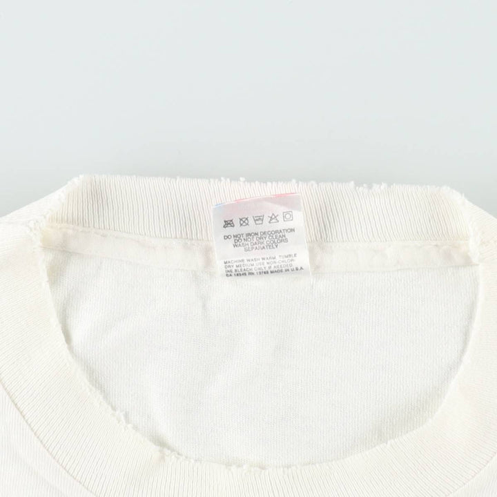 90'S Fruit of the Loom printed T-shirt, made in the USA, men's XL size, vintage cotton white type Vintage Second Hand