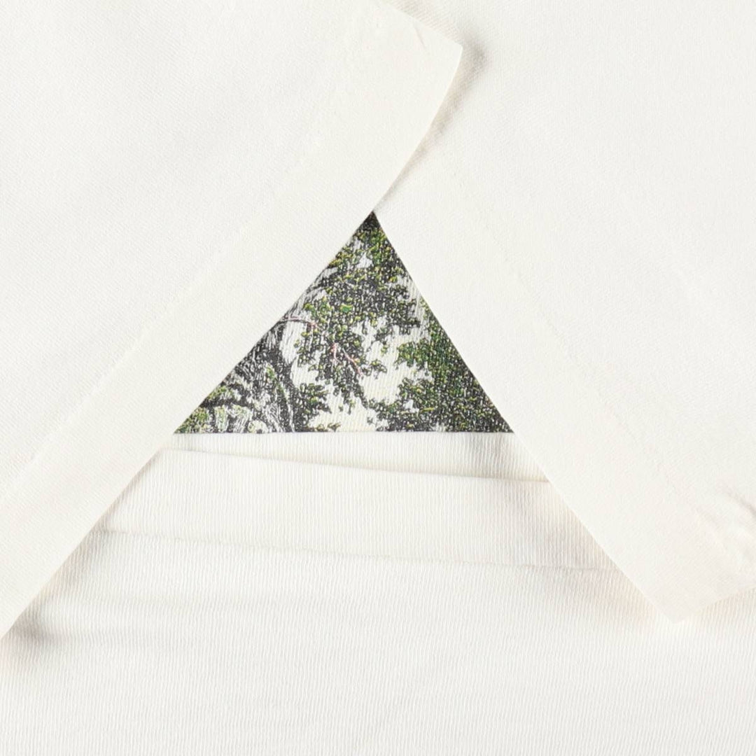 90'S Fruit of the Loom printed T-shirt, made in the USA, men's XL size, vintage cotton white type Vintage Second Hand