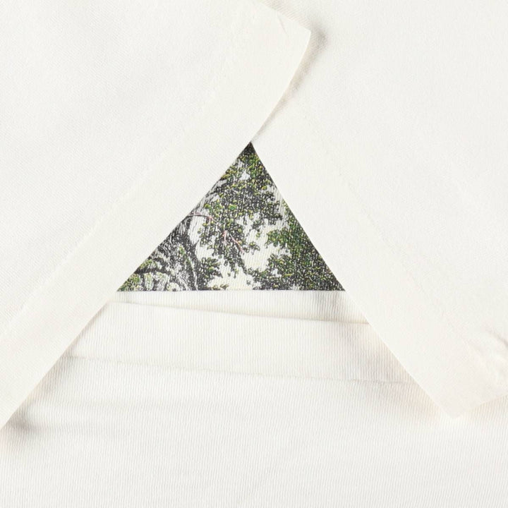 90'S Fruit of the Loom printed T-shirt, made in the USA, men's XL size, vintage cotton white type Vintage Second Hand