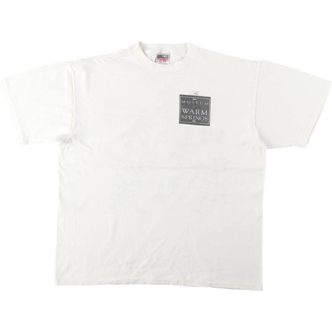 90'S ONEITA POWER-T Printed T-shirt Made in USA Men's XL Vintage cotton white type Vintage Second Hand