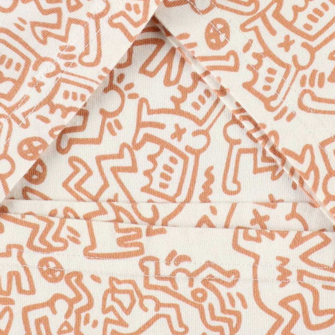 United Colors of Benetton Keith Haring all-over print art t-shirt, men's size XL equivalent, vintage. cotton white type Vintage Second Hand