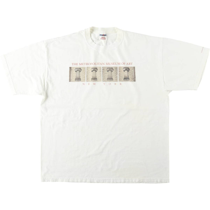 Jerzees HIGHCOTTON The Metropolitan Museum of Art Art T-shirt, Men's Size L (approx.), Vintage unclear white type Vintage Second Hand