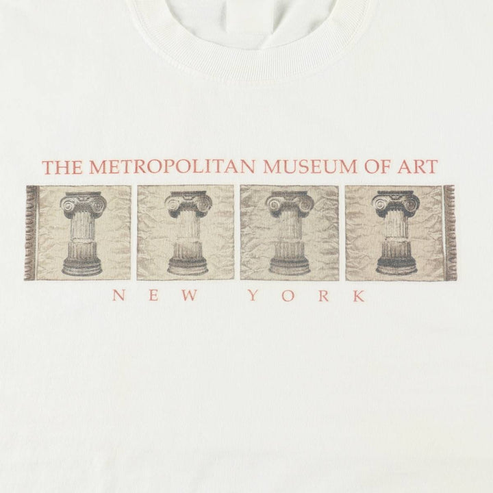 Jerzees HIGHCOTTON The Metropolitan Museum of Art Art T-shirt, Men's Size L (approx.), Vintage unclear white type Vintage Second Hand