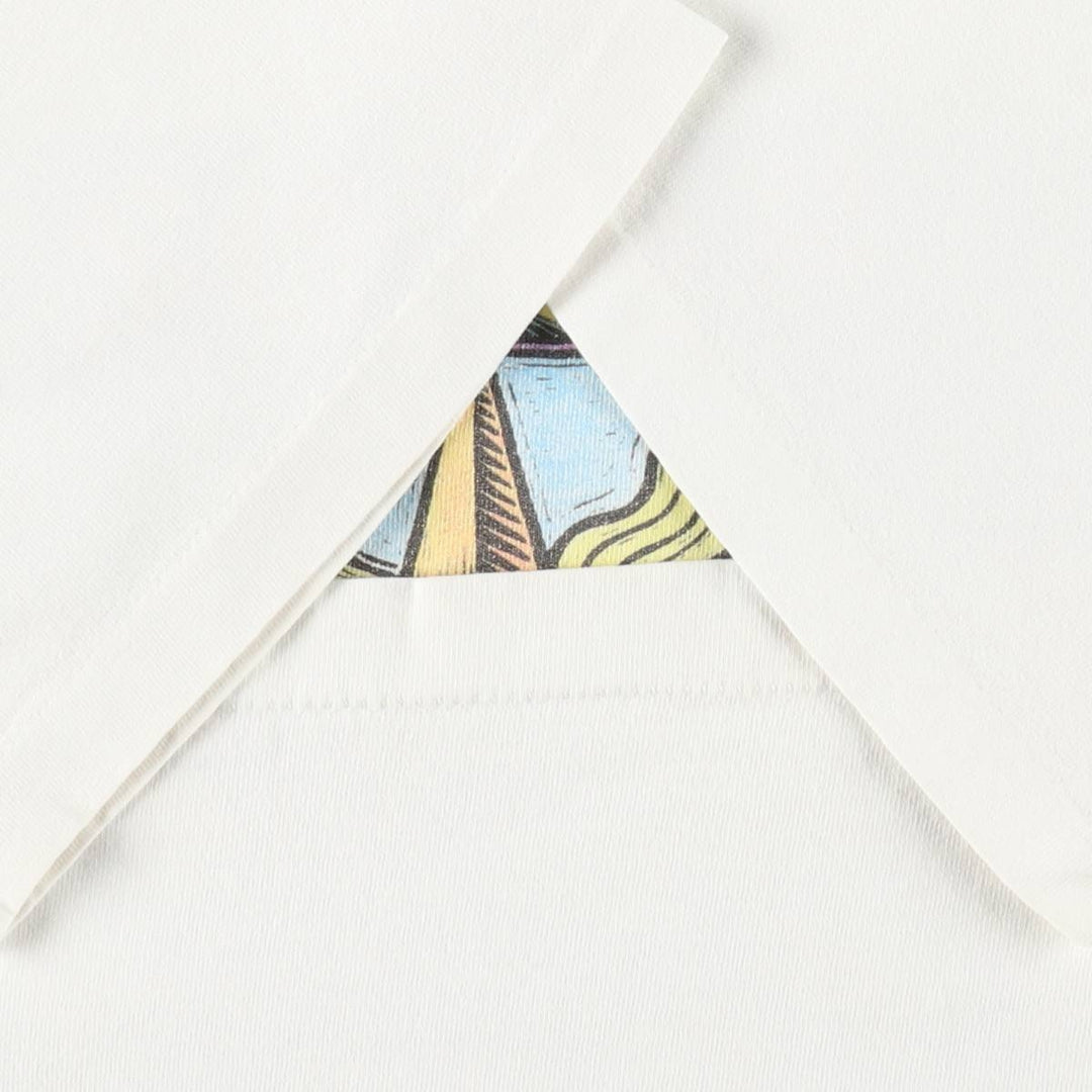 90'S Anvil Solar Power Print T-Shirt, Made in USA, Men's Size L (Equivalent), Vintage cotton white type Vintage Second Hand