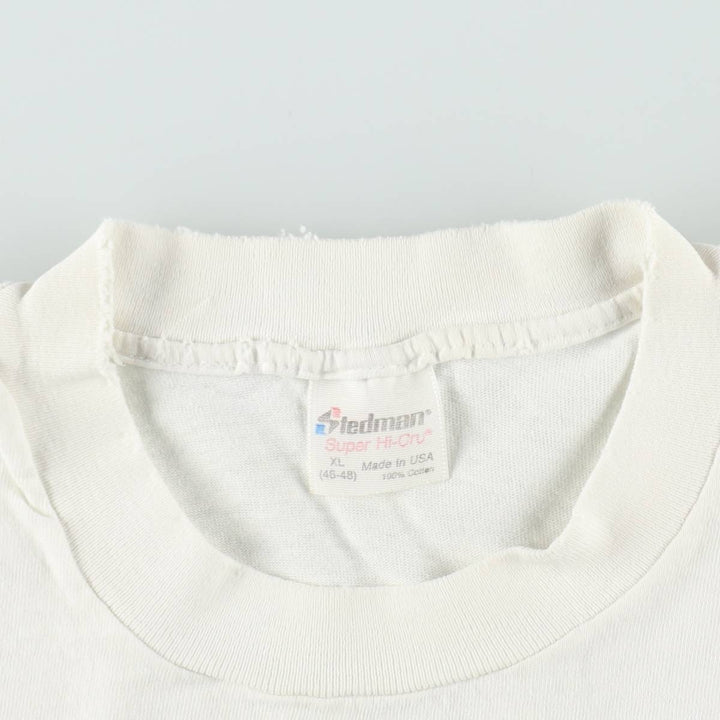 90'S STEDMAN Super HI CRU Print T-Shirt, Men's XL equivalent, Vintage cotton white type Vintage Second Hand