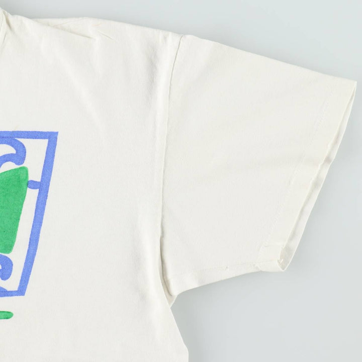 90'S STEDMAN Super HI CRU Print T-Shirt, Men's XL equivalent, Vintage cotton white type Vintage Second Hand