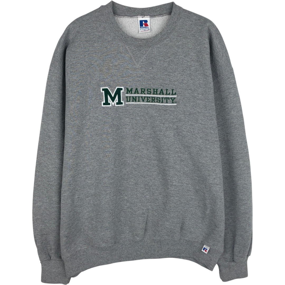 90'S Russell College Sweatshirt, Men's XL Size Vintage polyester gray type Vintage Second Hand