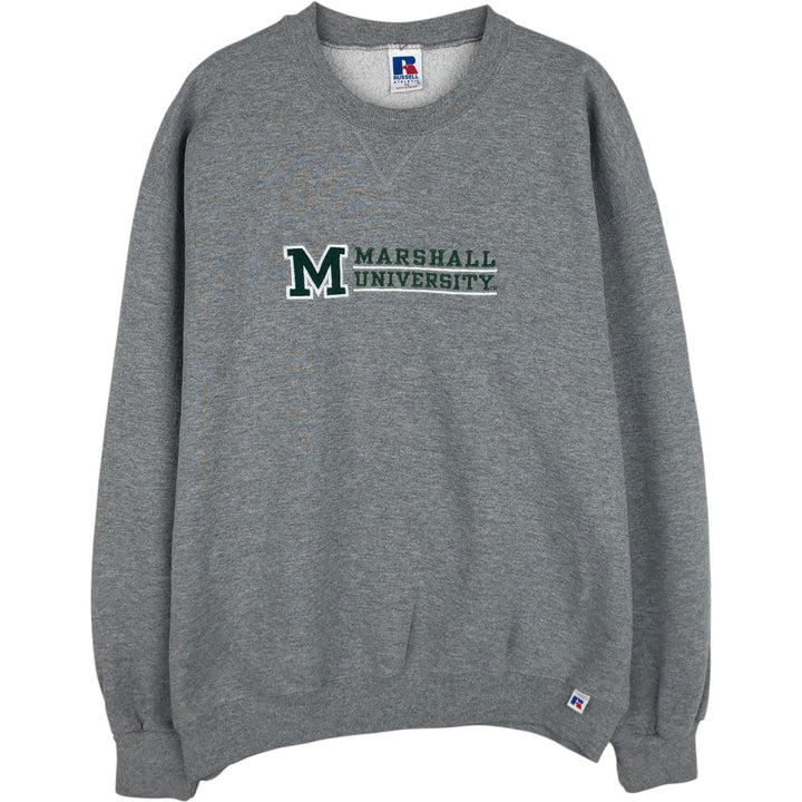 90'S Russell College Sweatshirt, Men's XL Size Vintage polyester gray type Vintage Second Hand