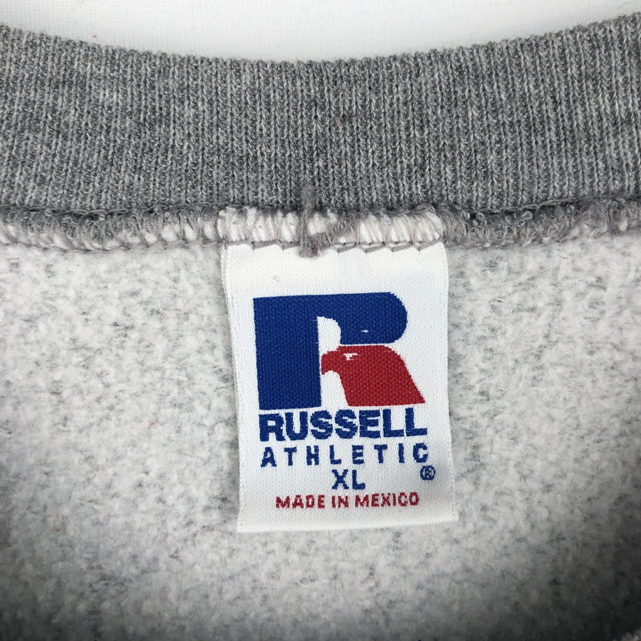 90'S Russell College Sweatshirt, Men's XL Size Vintage polyester gray type Vintage Second Hand