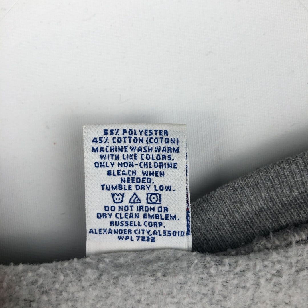 90'S Russell College Sweatshirt, Men's XL Size Vintage polyester gray type Vintage Second Hand