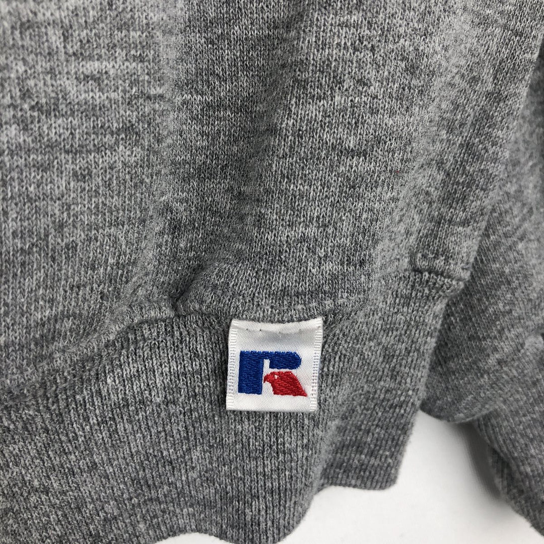 90'S Russell College Sweatshirt, Men's XL Size Vintage polyester gray type Vintage Second Hand