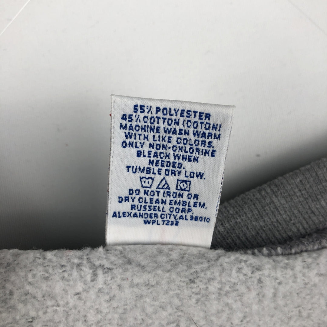90'S Russell Triple Print College Sweatshirt, Men's Size L (Equivalent), Vintage polyester gray type Vintage Second Hand