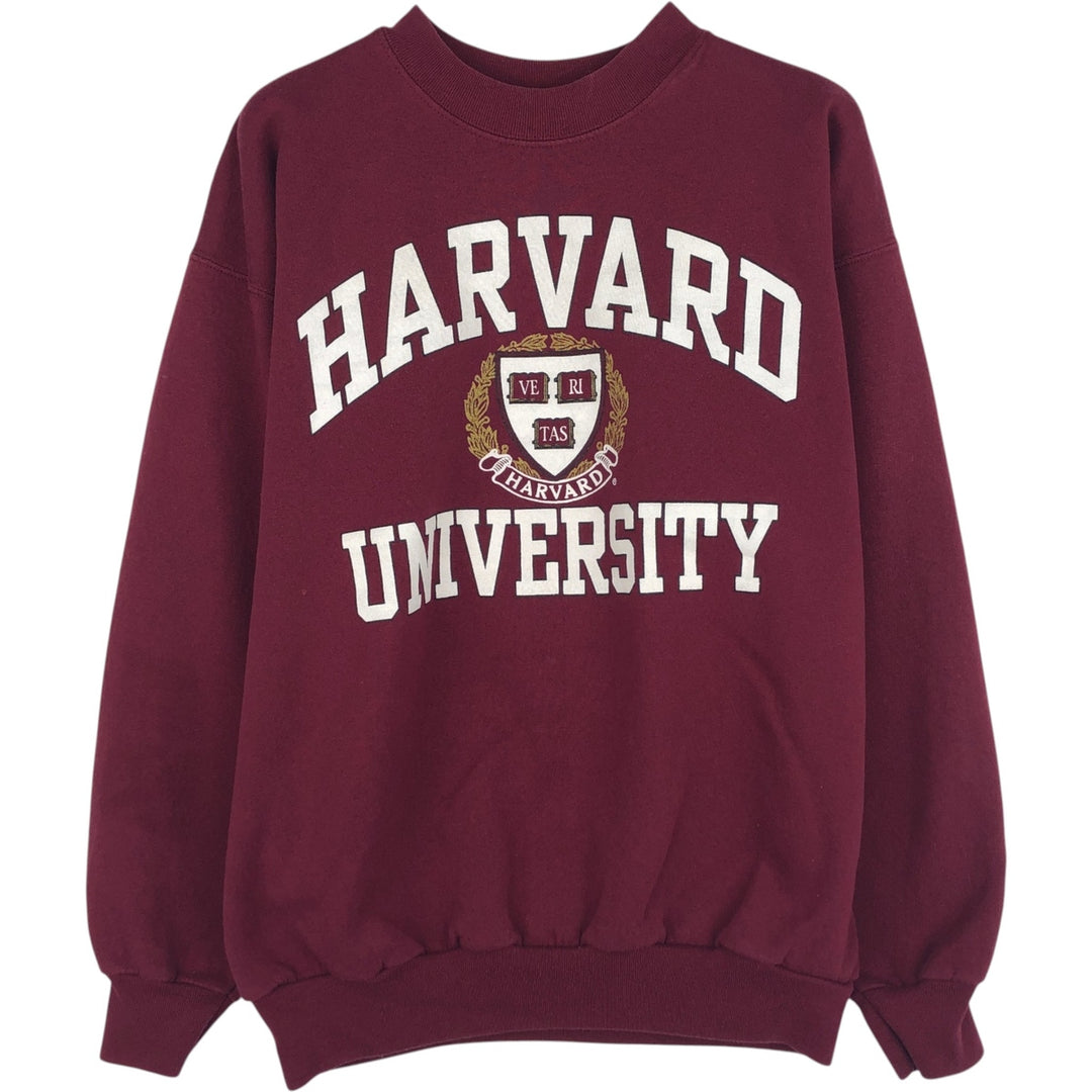 Hanes COMFORTBLEND Harvard University Triple Print College Sweatshirt, Men's Size M (Equivalent), Vintage cotton burgundy type Vintage Second Hand