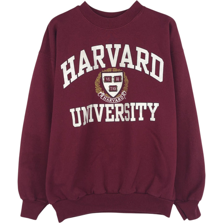 Hanes COMFORTBLEND Harvard University Triple Print College Sweatshirt, Men's Size M (Equivalent), Vintage cotton burgundy type Vintage Second Hand