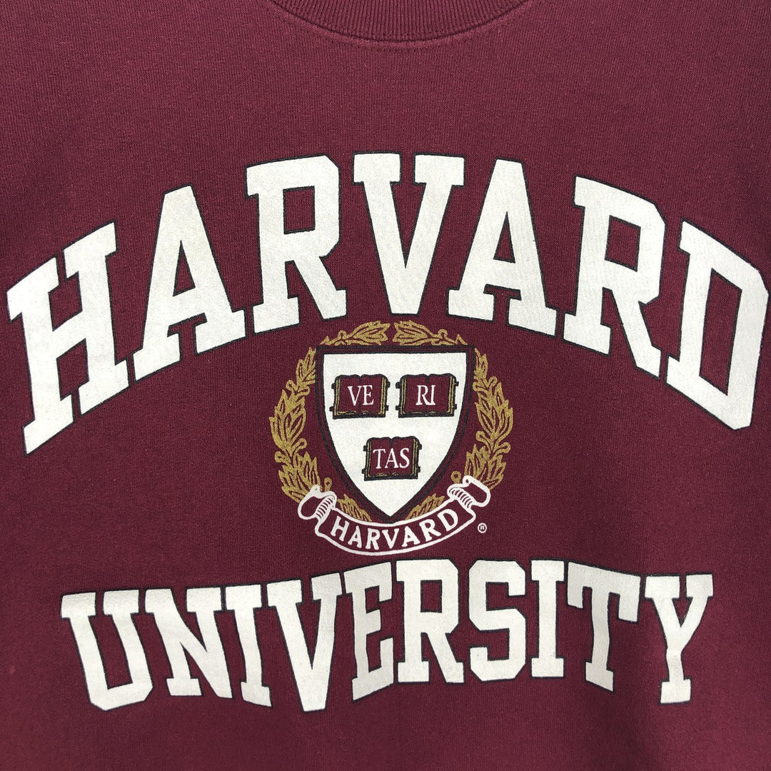 Hanes COMFORTBLEND Harvard University Triple Print College Sweatshirt, Men's Size M (Equivalent), Vintage cotton burgundy type Vintage Second Hand