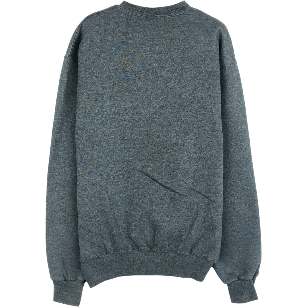 90'S Russell College Sweatshirt, Men's M Size Vintage cotton Charcoal Vintage Second Hand