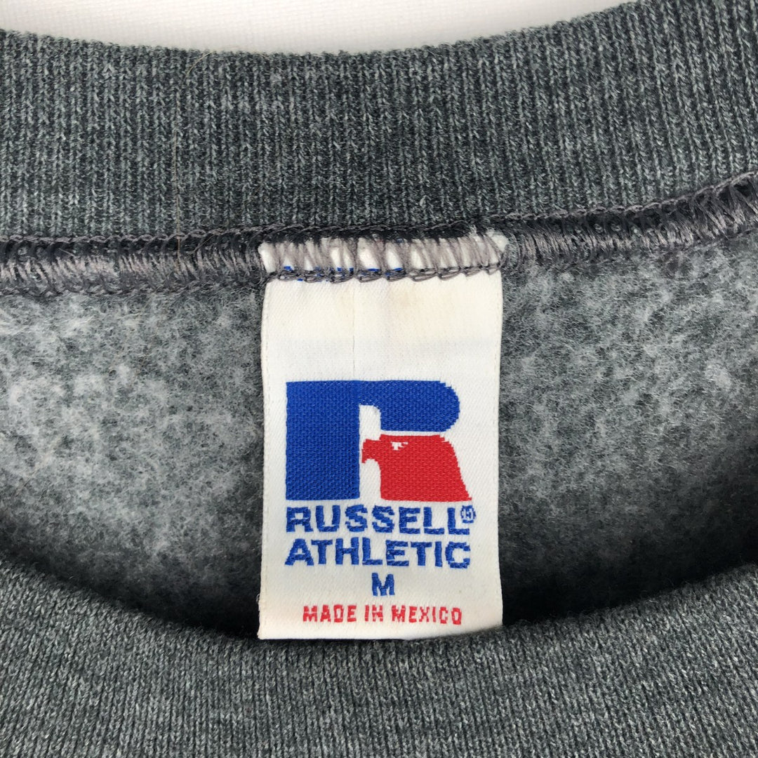 90'S Russell College Sweatshirt, Men's M Size Vintage cotton Charcoal Vintage Second Hand