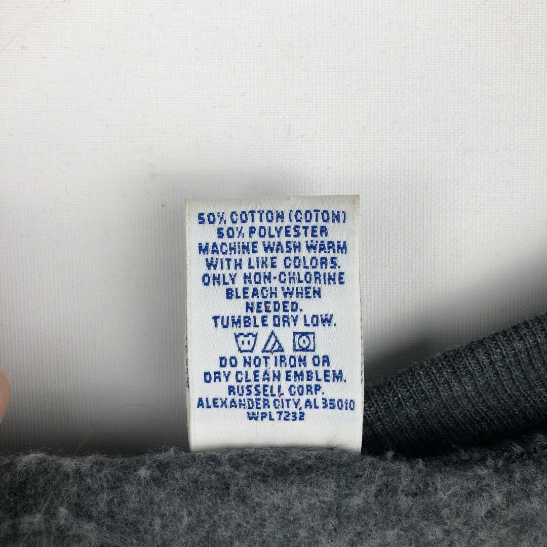 90'S Russell College Sweatshirt, Men's M Size Vintage cotton Charcoal Vintage Second Hand