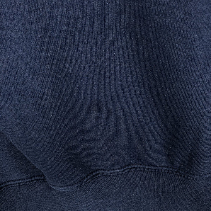 90'S Fruit of the Loom printed sweatshirt, made in the USA, men's size L, vintage cotton navy blue type Vintage Second Hand