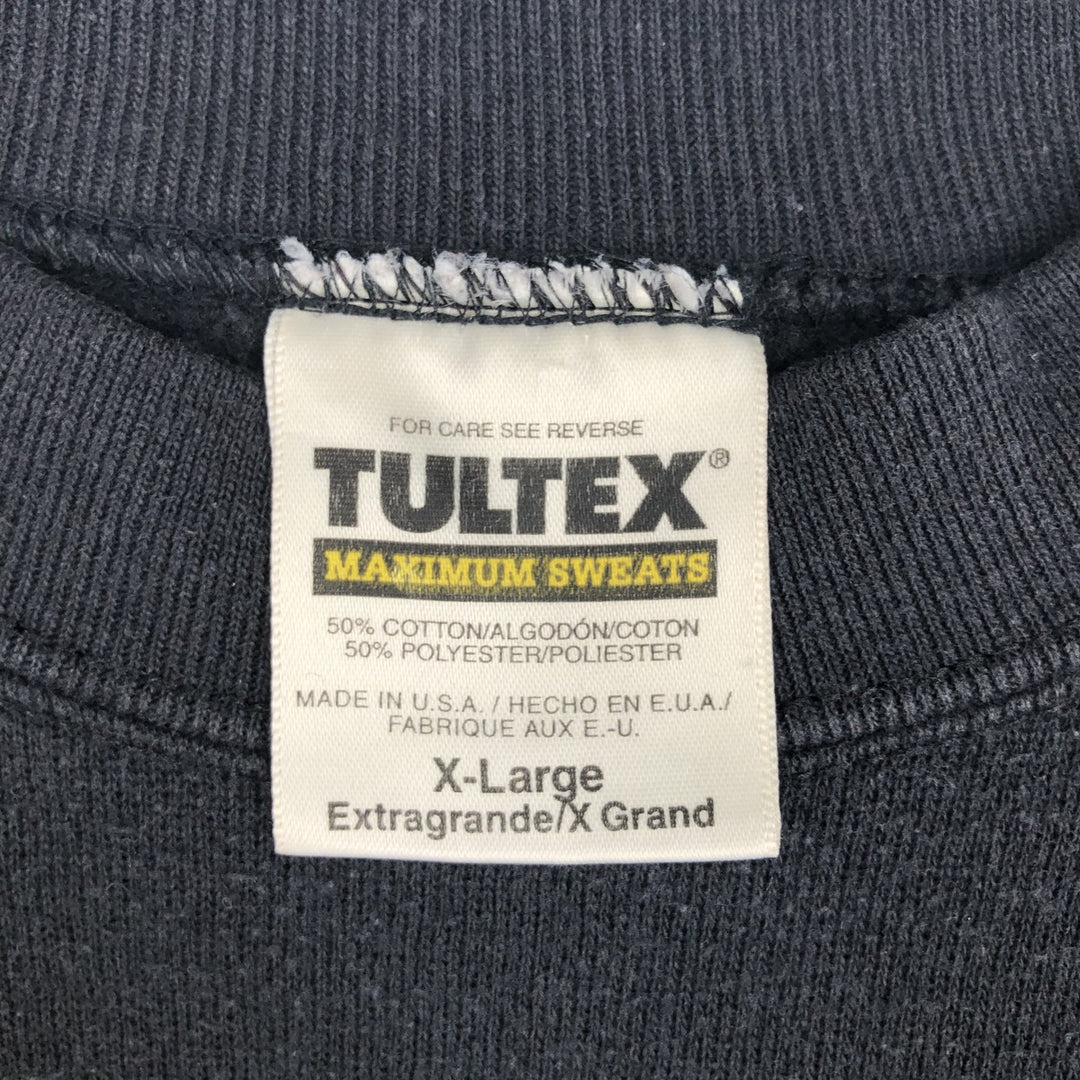 90'S Tultex University of Iowa Eagle Pattern College Character Sweatshirt, Made in USA, Men's XL (approx.) cotton black type Vintage Second Hand