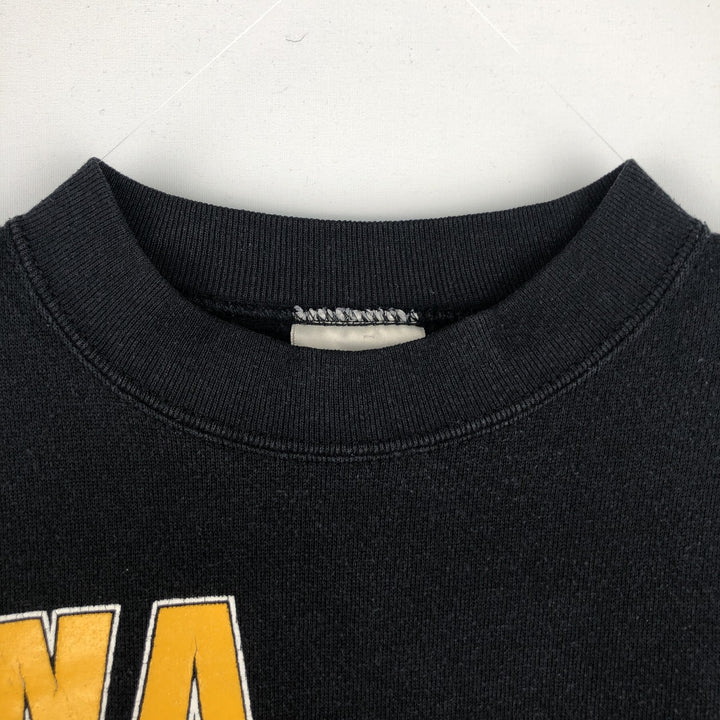 90'S Tultex University of Iowa Eagle Pattern College Character Sweatshirt, Made in USA, Men's XL (approx.) cotton black type Vintage Second Hand