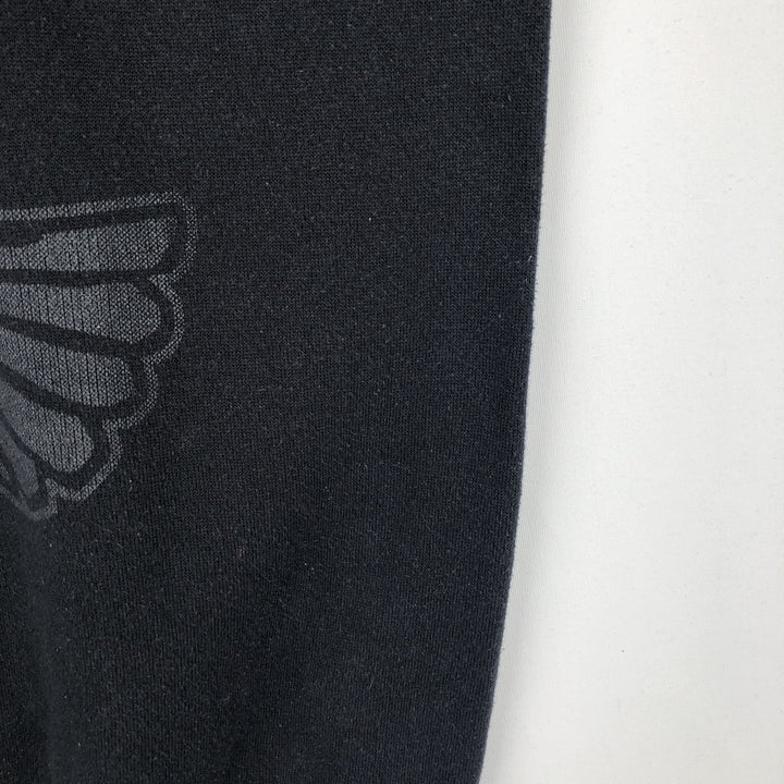 90'S Tultex University of Iowa Eagle Pattern College Character Sweatshirt, Made in USA, Men's XL (approx.) cotton black type Vintage Second Hand