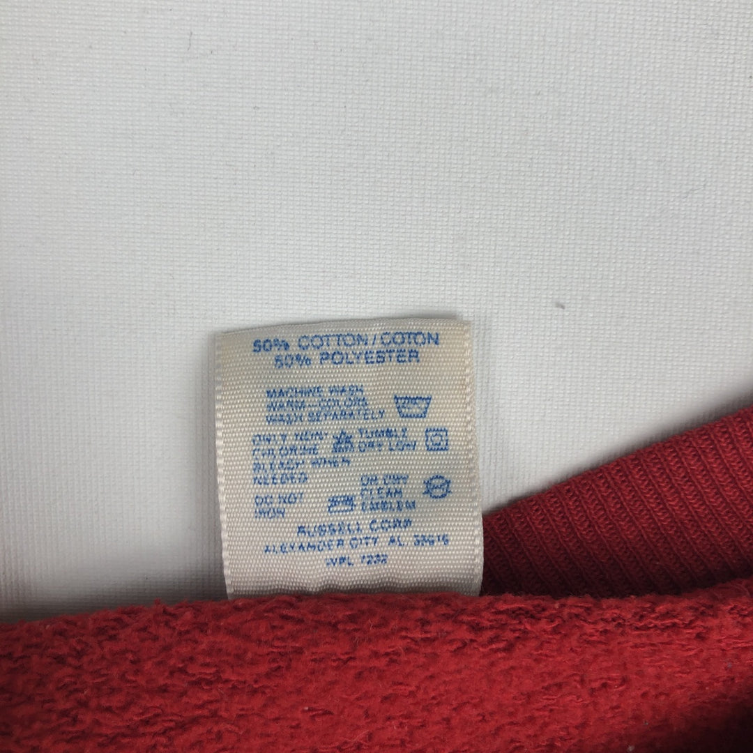 80s-90'S Jerzees College Sweatshirt, Made in USA, Men's Size L, Vintage cotton red type Vintage Second Hand