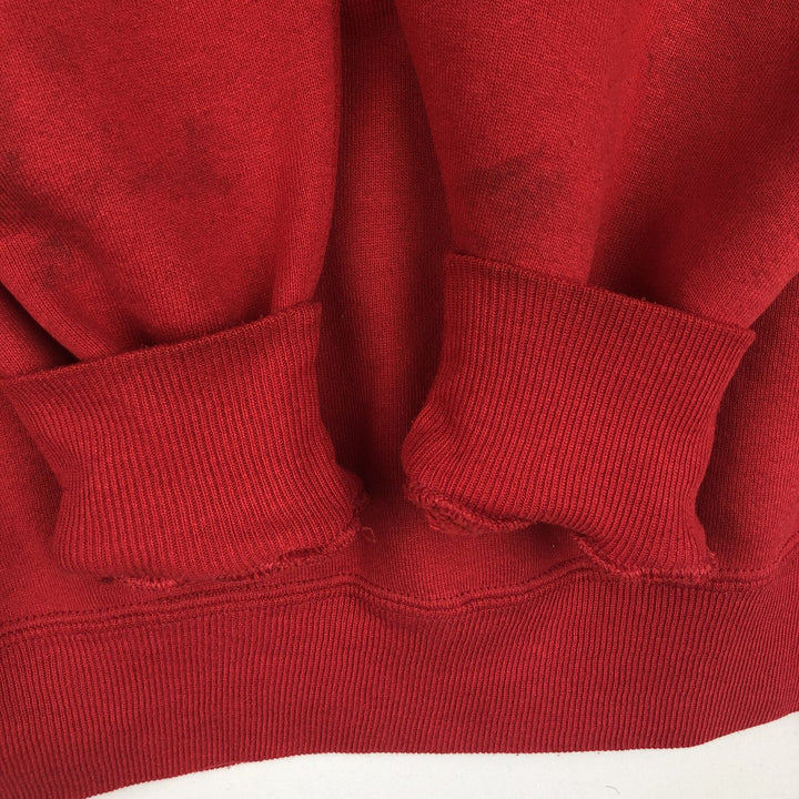 80s-90'S Jerzees College Sweatshirt, Made in USA, Men's Size L, Vintage cotton red type Vintage Second Hand