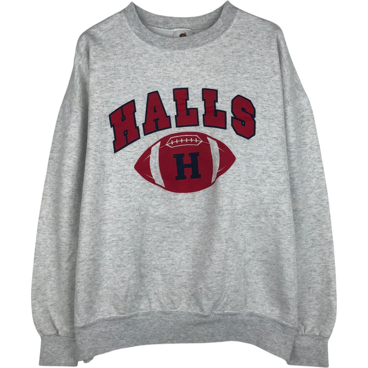 90'S Riddell College Sweatshirt, Made in USA, Men's XL equivalent, Vintage cotton gray type Vintage Second Hand
