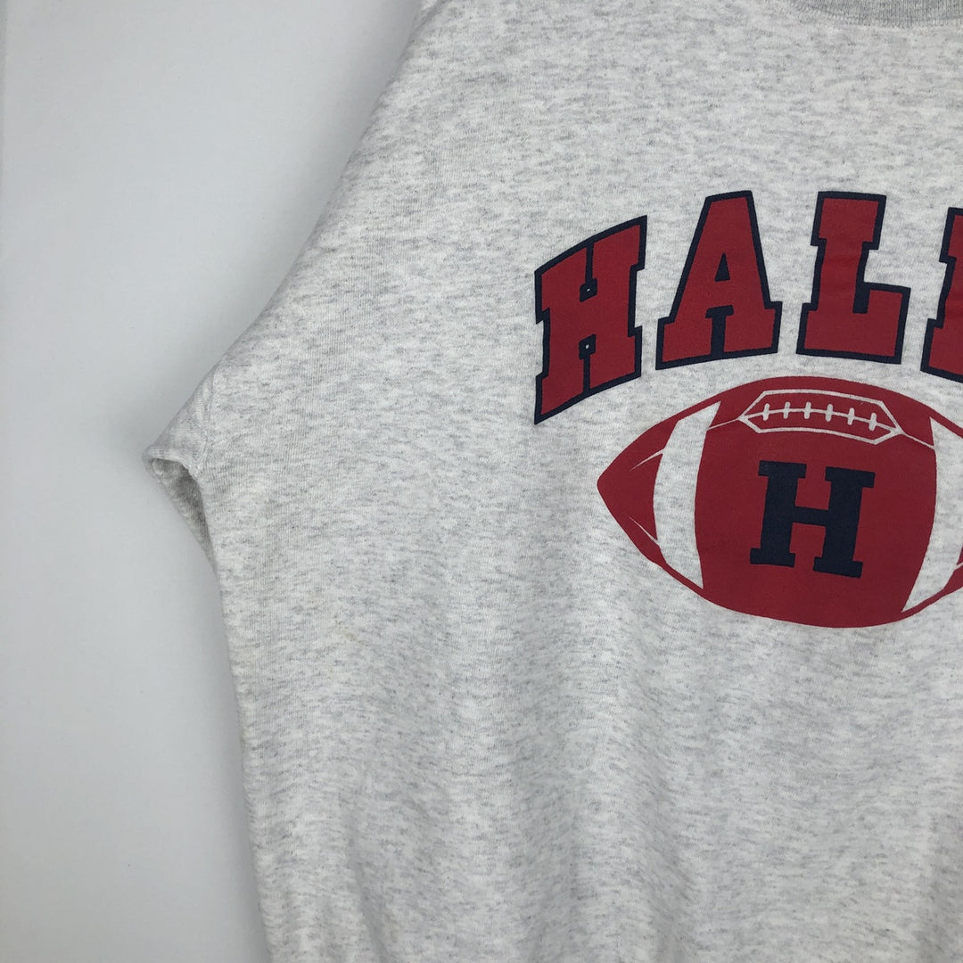 90'S Riddell College Sweatshirt, Made in USA, Men's XL equivalent, Vintage cotton gray type Vintage Second Hand