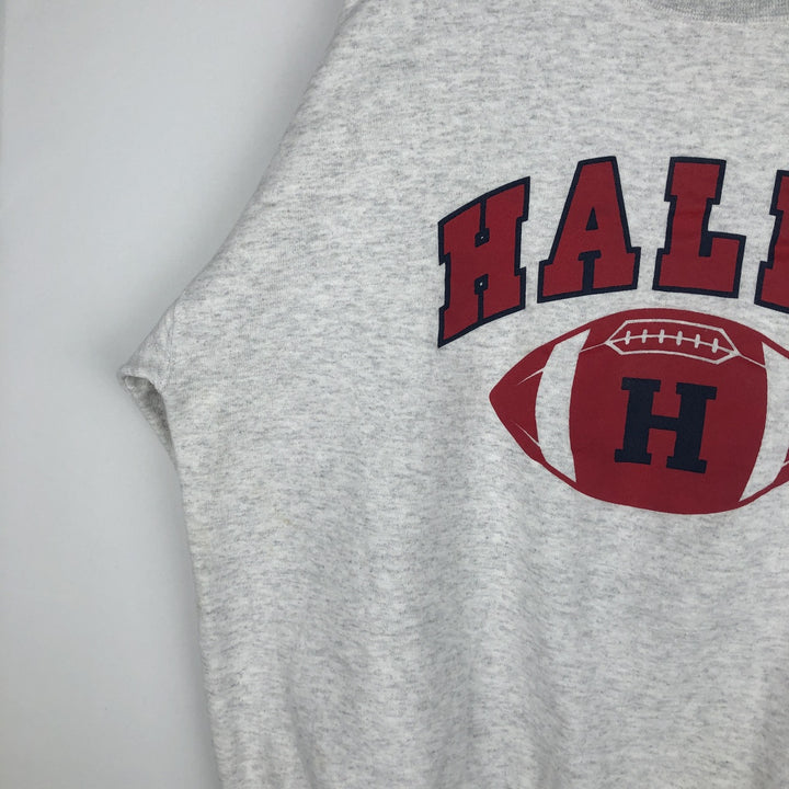 90'S Riddell College Sweatshirt, Made in USA, Men's XL equivalent, Vintage cotton gray type Vintage Second Hand