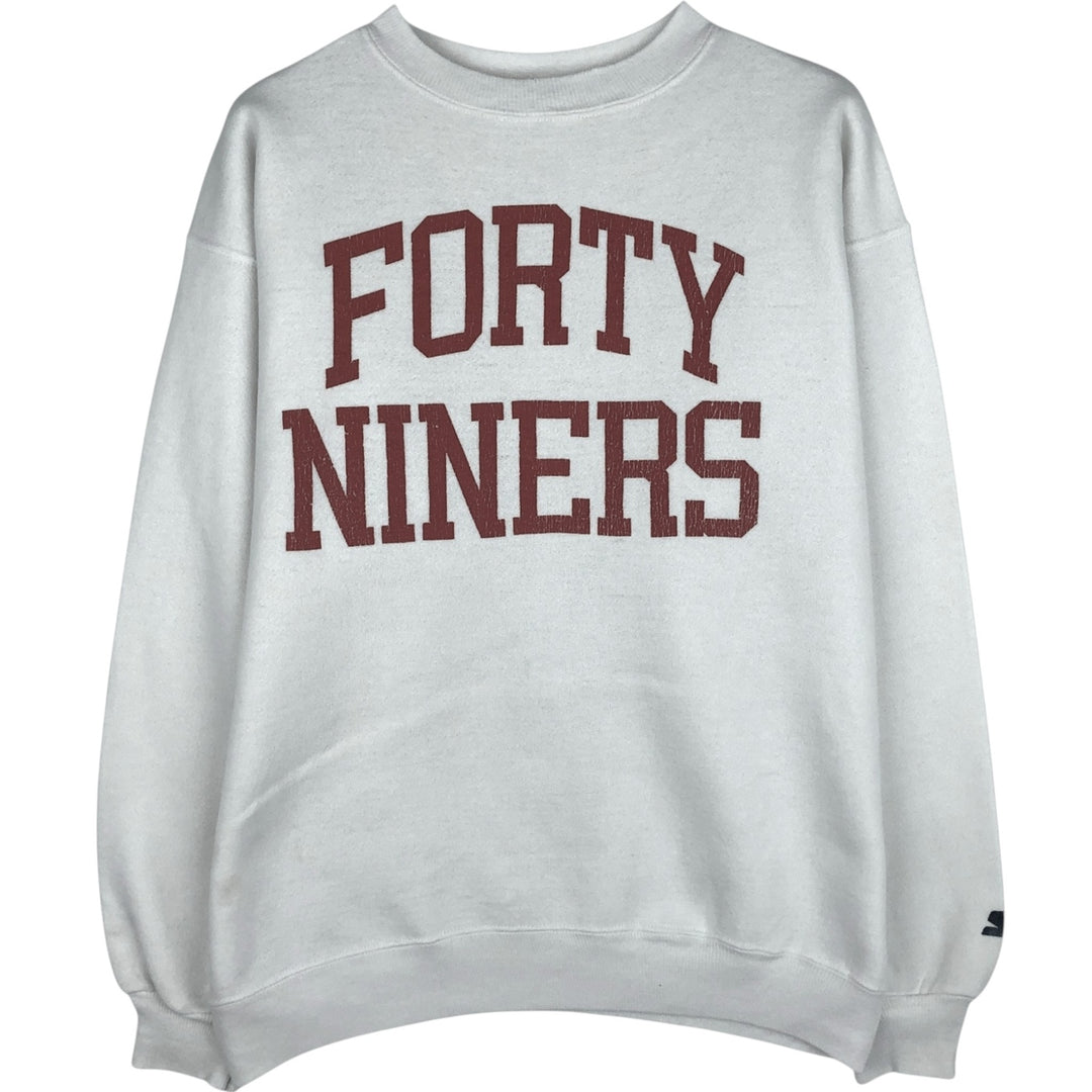80s-90'S Starter NFL San Francisco 49ers Print Sweatshirt, Made in USA cotton white type Vintage Second Hand