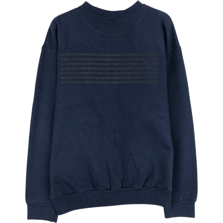 CAMPBELLSVILLE APPAREL COMPANY US Coast Guard Military Print Sweatshirt, Made in USA, Men's Size M (approx.) cotton navy blue type Vintage Second Hand