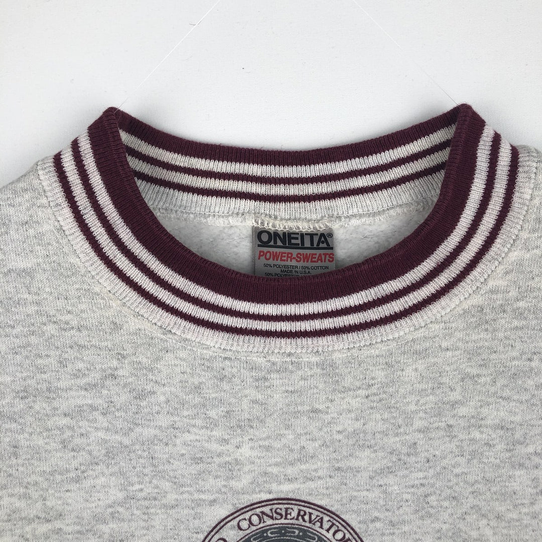 90'S ONEITA Triple Print College Sweatshirt, Made in USA, Men's XL (approx.) Vintage polyester gray type Vintage Second Hand
