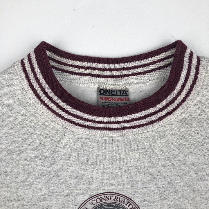 90'S ONEITA Triple Print College Sweatshirt, Made in USA, Men's XL (approx.) Vintage polyester gray type Vintage Second Hand