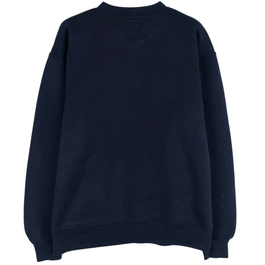 90'S Russell College Sweatshirt, Made in USA, Men's L, Vintage cotton navy blue type Vintage Second Hand