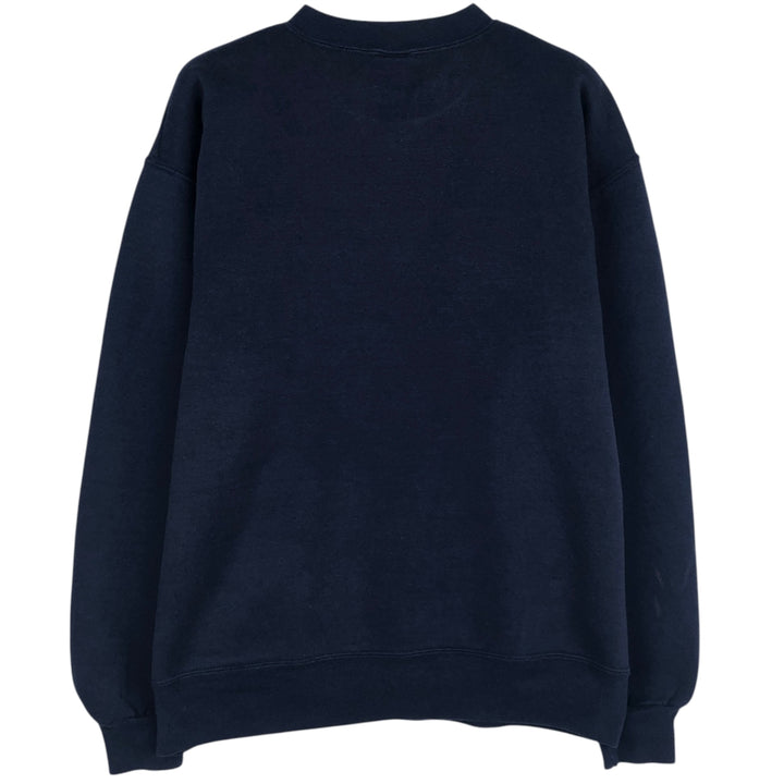 90'S Russell College Sweatshirt, Made in USA, Men's L, Vintage cotton navy blue type Vintage Second Hand