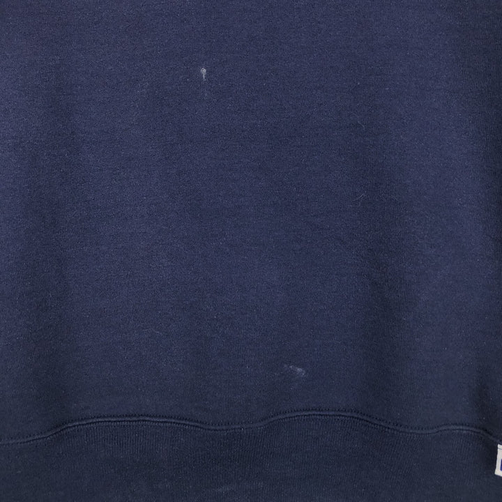 90'S Russell College Sweatshirt, Made in USA, Men's L, Vintage cotton navy blue type Vintage Second Hand