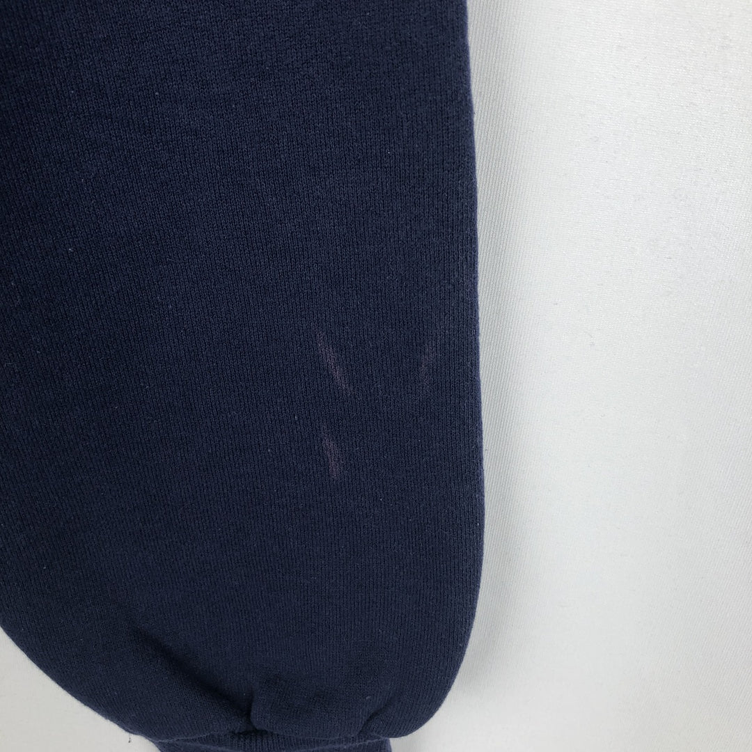 90'S Russell College Sweatshirt, Made in USA, Men's L, Vintage cotton navy blue type Vintage Second Hand