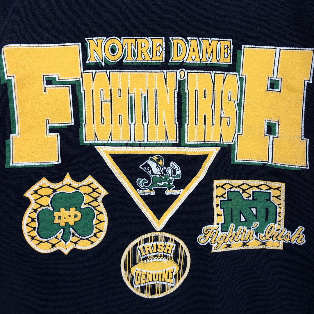 90s-2020 HVYWT Notre Dame University Fighting Irish College Sweatshirt (Men's XL equivalent) cotton navy blue type Vintage Second Hand