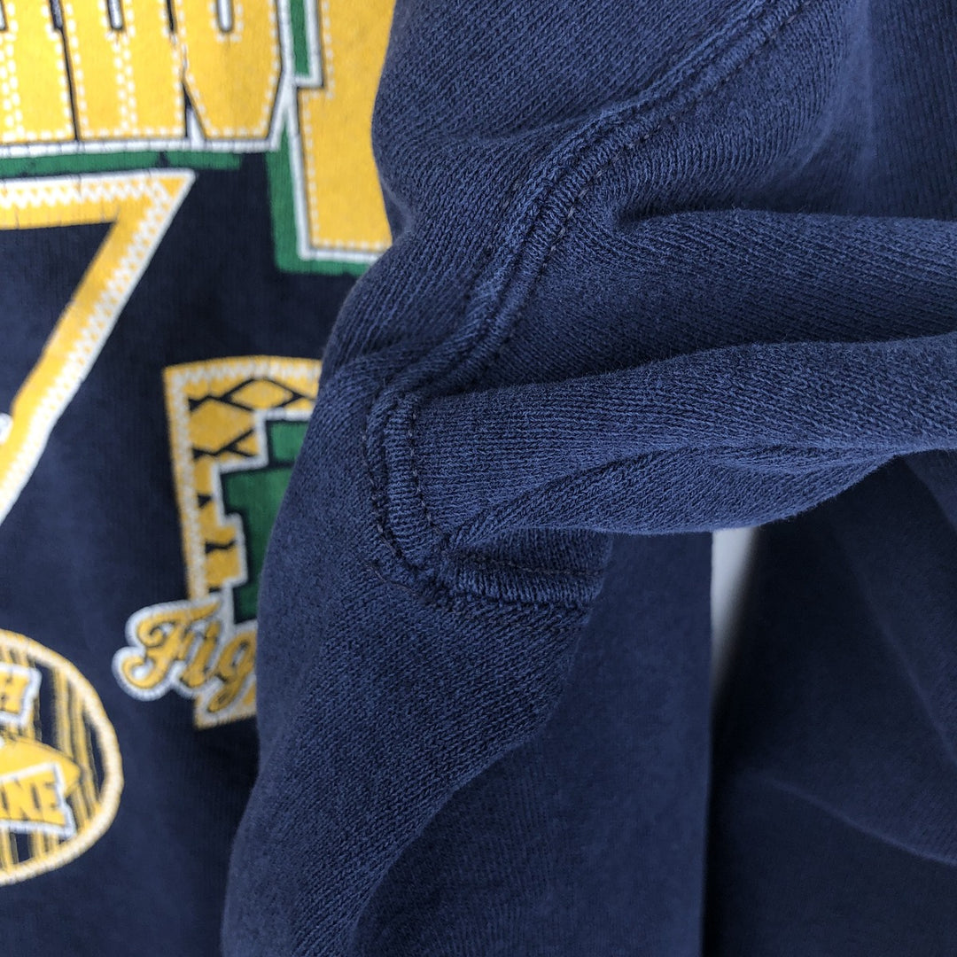 90s-2020 HVYWT Notre Dame University Fighting Irish College Sweatshirt (Men's XL equivalent) cotton navy blue type Vintage Second Hand