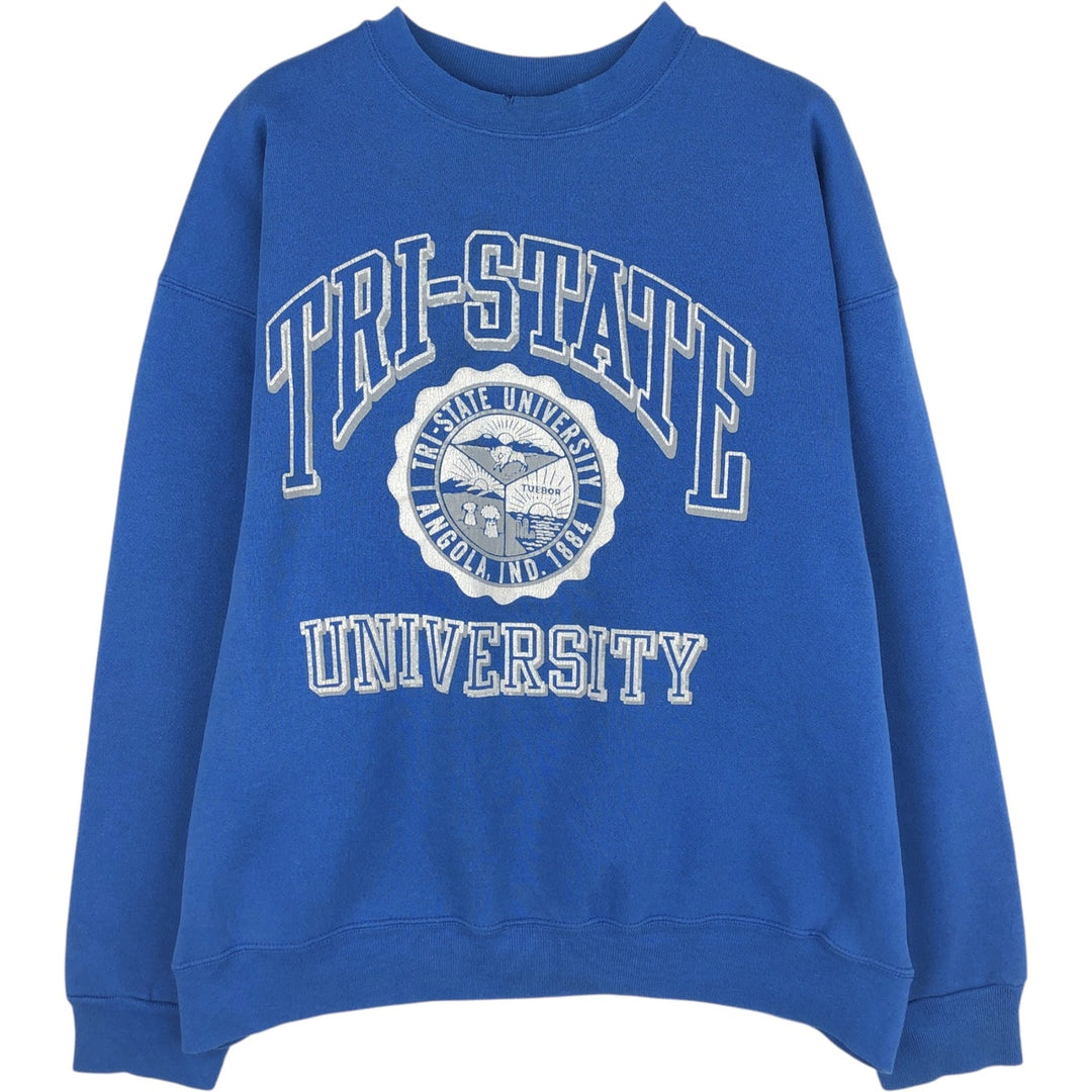 80'S ARTEX Triple Print College Sweatshirt, Made in USA, Men's XL (approx.) Vintage cotton blue type Vintage Second Hand