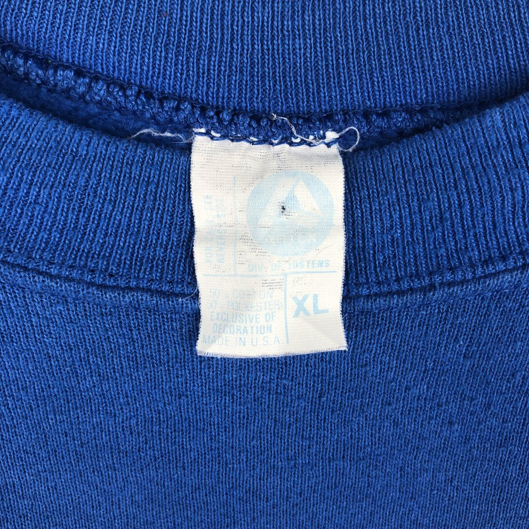 80'S ARTEX Triple Print College Sweatshirt, Made in USA, Men's XL (approx.) Vintage cotton blue type Vintage Second Hand